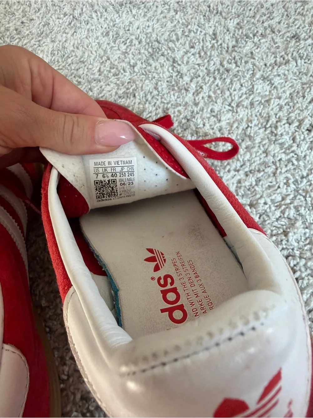 adidas Gazelle Indoor Sneakers - Red/White